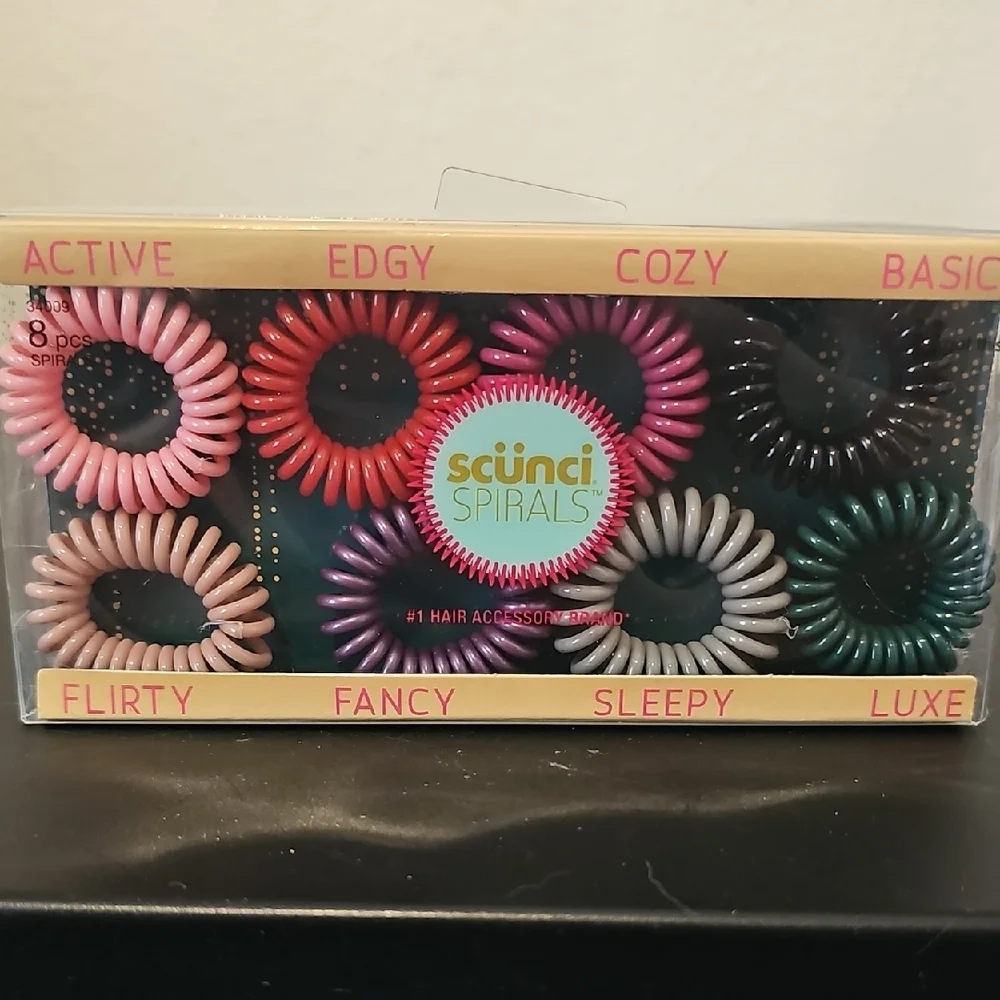 Limited Edition Scunci Spirals Hair Ties Set of 8